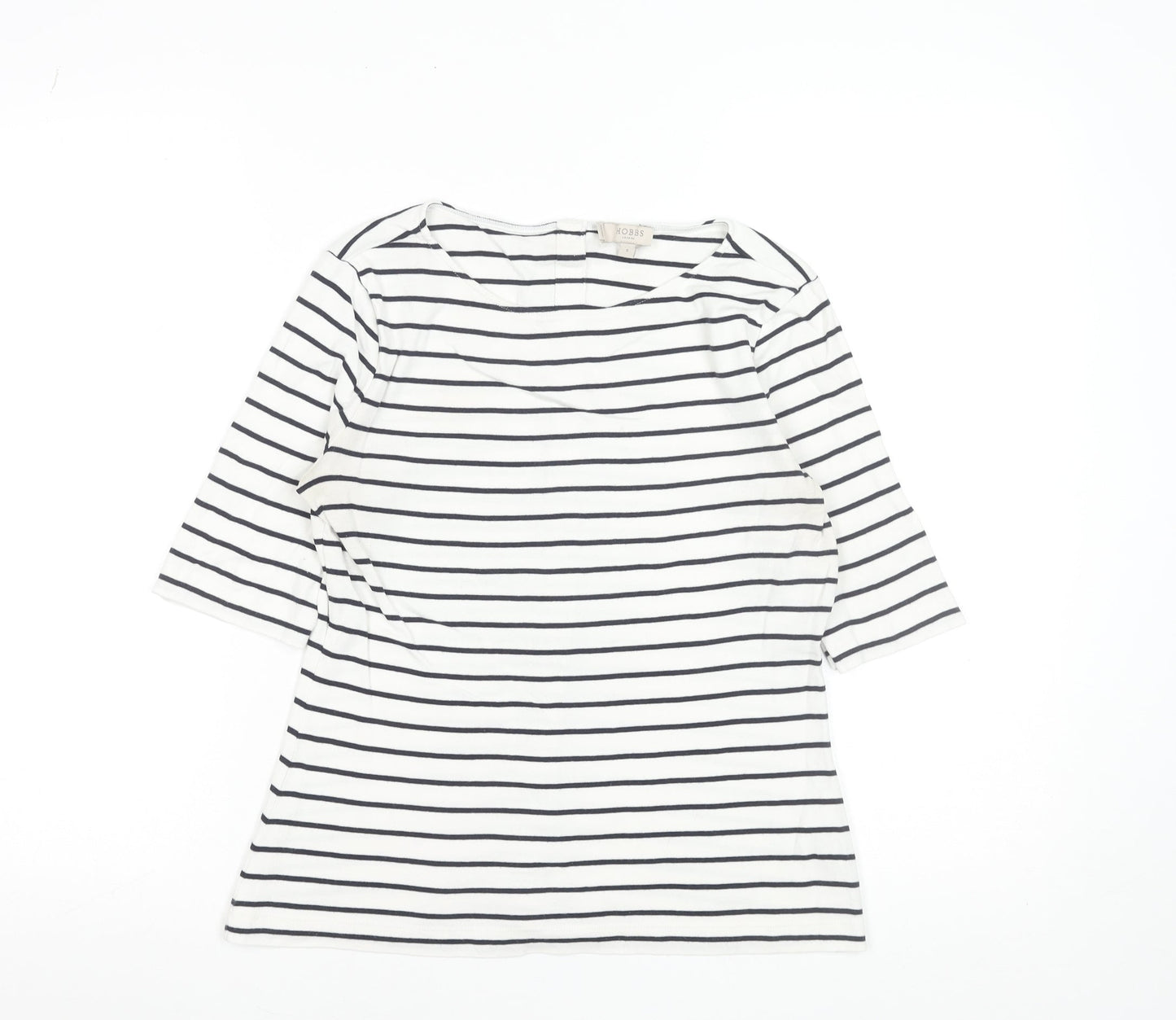 Womens UK Size S Hobbs White Basic T-Shirt