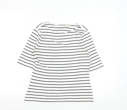 Womens UK Size S Hobbs White Basic T-Shirt