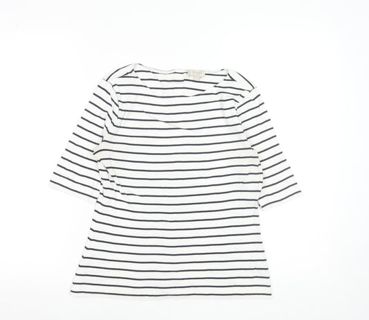 Womens UK Size S Hobbs White Basic T-Shirt