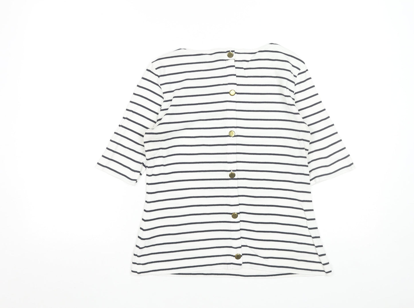 Womens UK Size S Hobbs White Basic T-Shirt