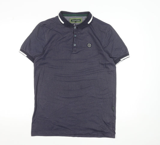 Nicholas Deakins Men's Blue Short Sleeve Cotton Polo Shirt Size M