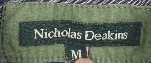 Nicholas Deakins Men's Blue Short Sleeve Cotton Polo Shirt Size M