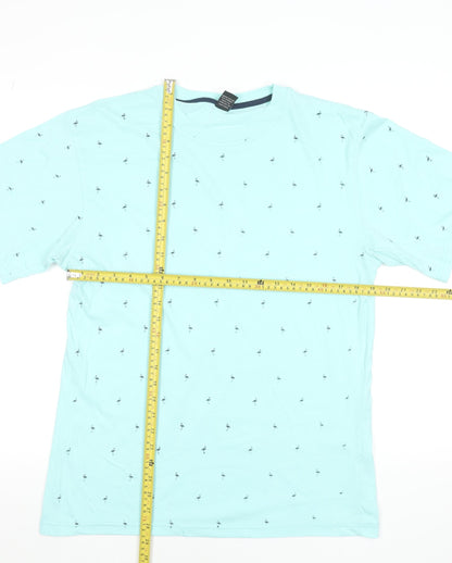 Street Rules Men's Blue XL Graphic Print Cotton Blend T-Shirt