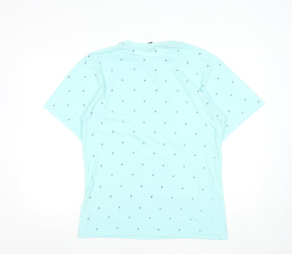 Street Rules Men's Blue XL Graphic Print Cotton Blend T-Shirt