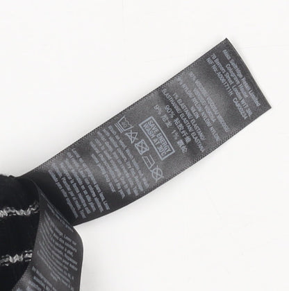 Miss Selfridge Women’s Black Striped Knit Bodycon Dress UK 12