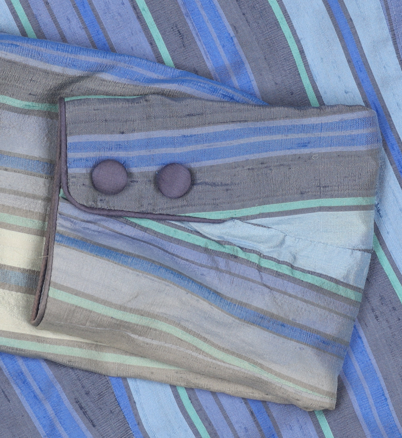 Monsoon Twilight Blue Striped Silk Suit Jacket Women’s Size 12