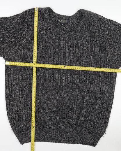 P.G. Field Men's Grey Chunky Knit Acrylic Pullover Jumper M