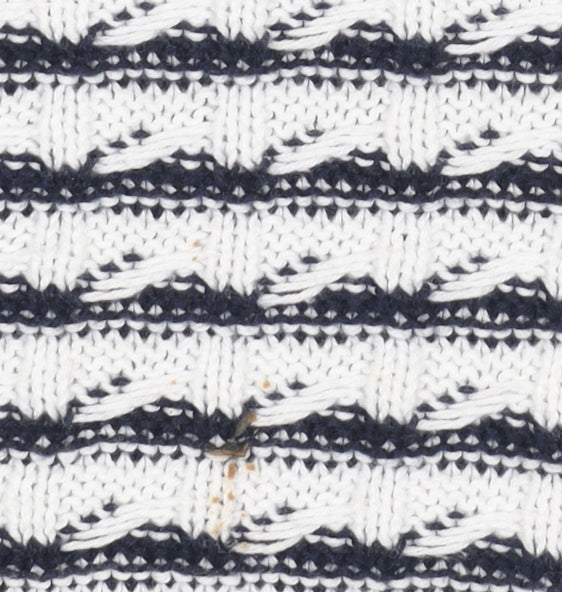 Crew Clothing Women’s White Navy Striped Cotton Jumper Size 12