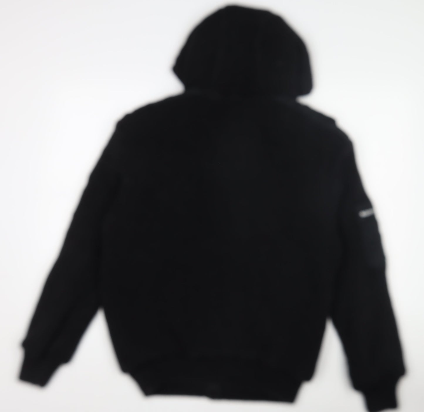 Crosshatch Men’s Black Hooded Full Zip Chunky Knit Jumper XL