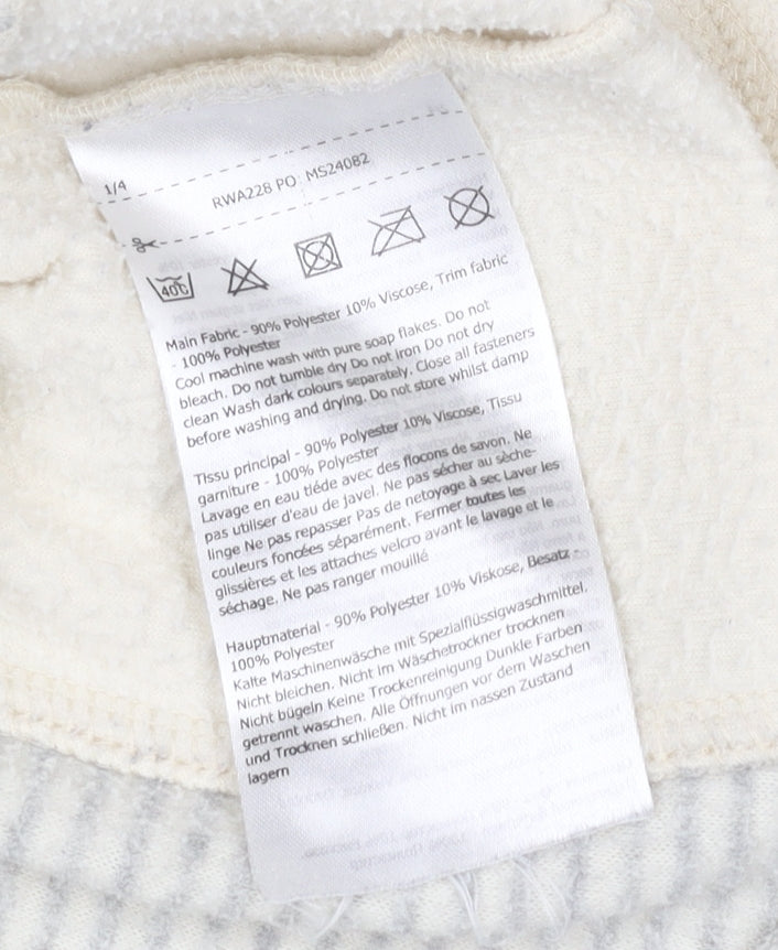 Regatta Womens Grey Striped Fleece Jacket UK10 Full Zip Outdoor Layer