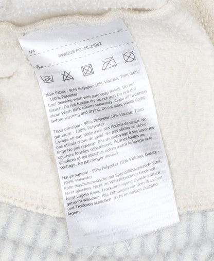 Regatta Womens Grey Striped Fleece Jacket UK10 Full Zip Outdoor Layer