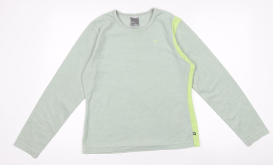 Nike Women Green Fleece Pullover Sweatshirt Size S