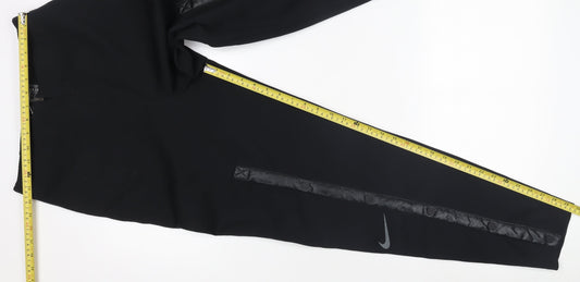Nike Womens Black S Jogger Trousers Slim Fit Zip Sport Pants