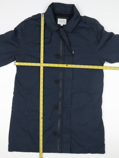Womens UK Size L Brave Soul Blue Overcoat