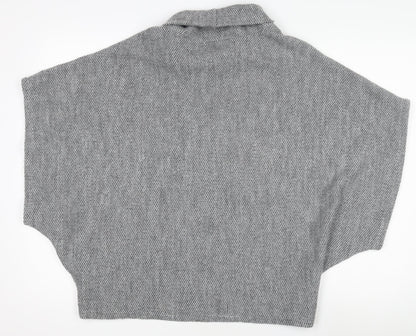 Womens UK Size S Apricot Grey Tunic Blouse