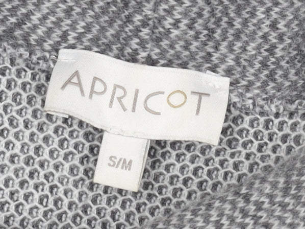 Womens UK Size S Apricot Grey Tunic Blouse