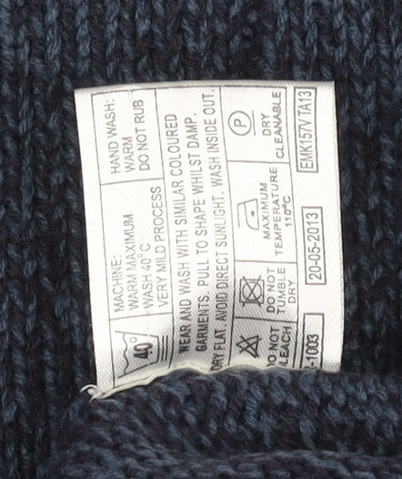 James Pringle Mens Blue Wool V-Neck Pullover Jumper L