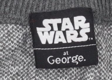 George Star Wars Grey Men’s L Pullover Christmas Jumper