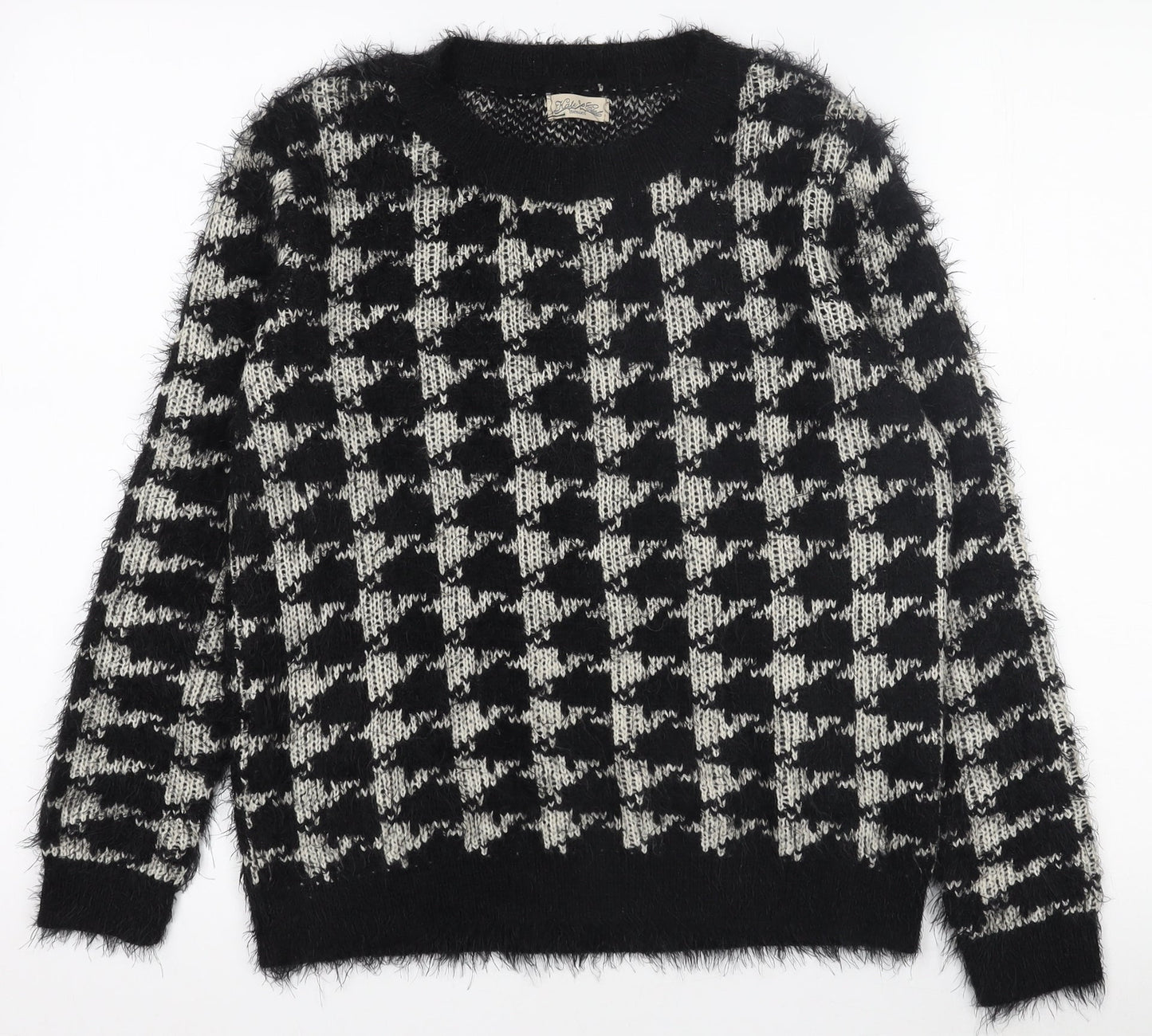 Womens UK Size M Hate Cut Black Pullover Jumper