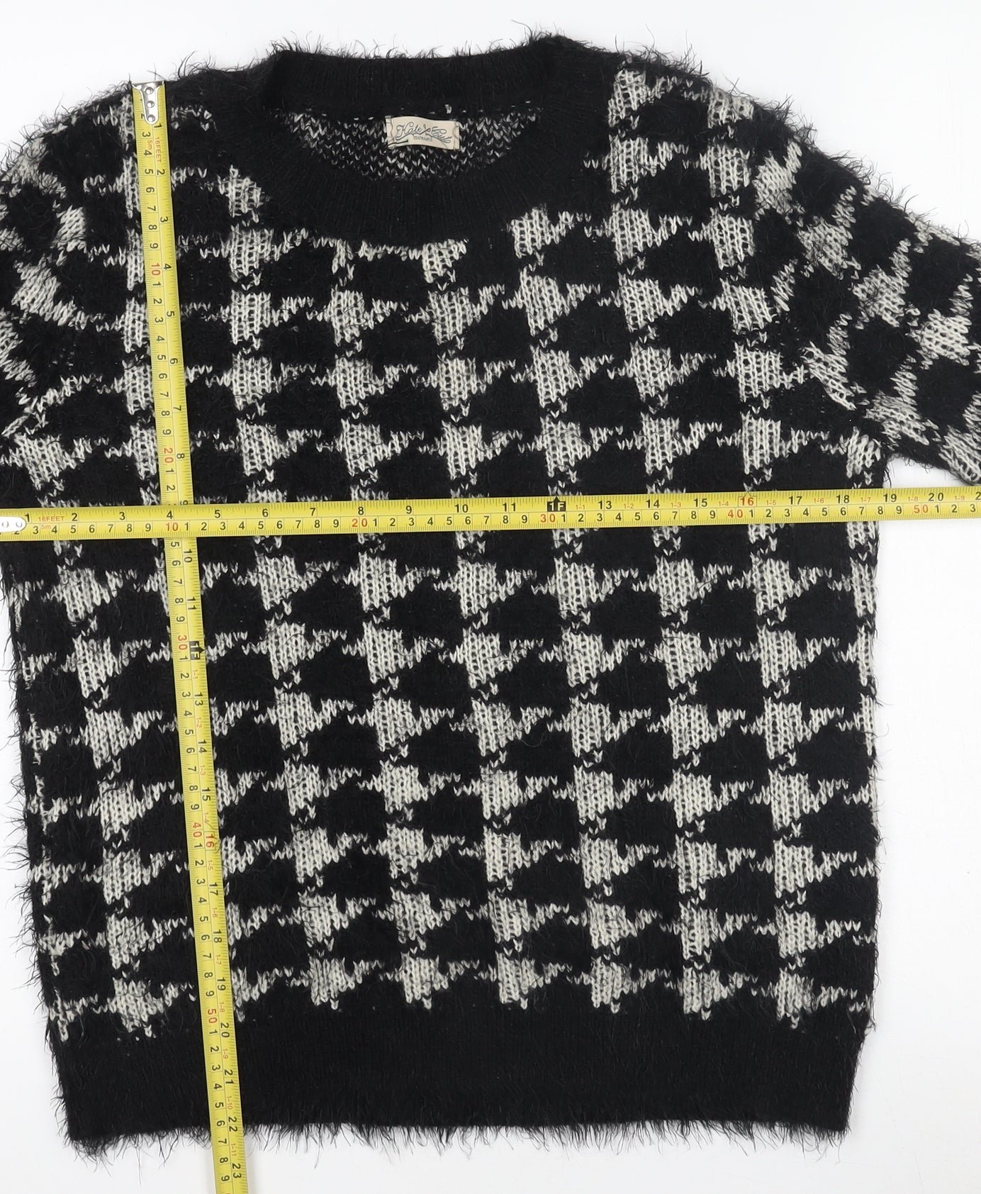 Womens UK Size M Hate Cut Black Pullover Jumper