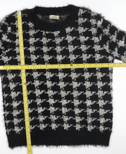 Womens UK Size M Hate Cut Black Pullover Jumper