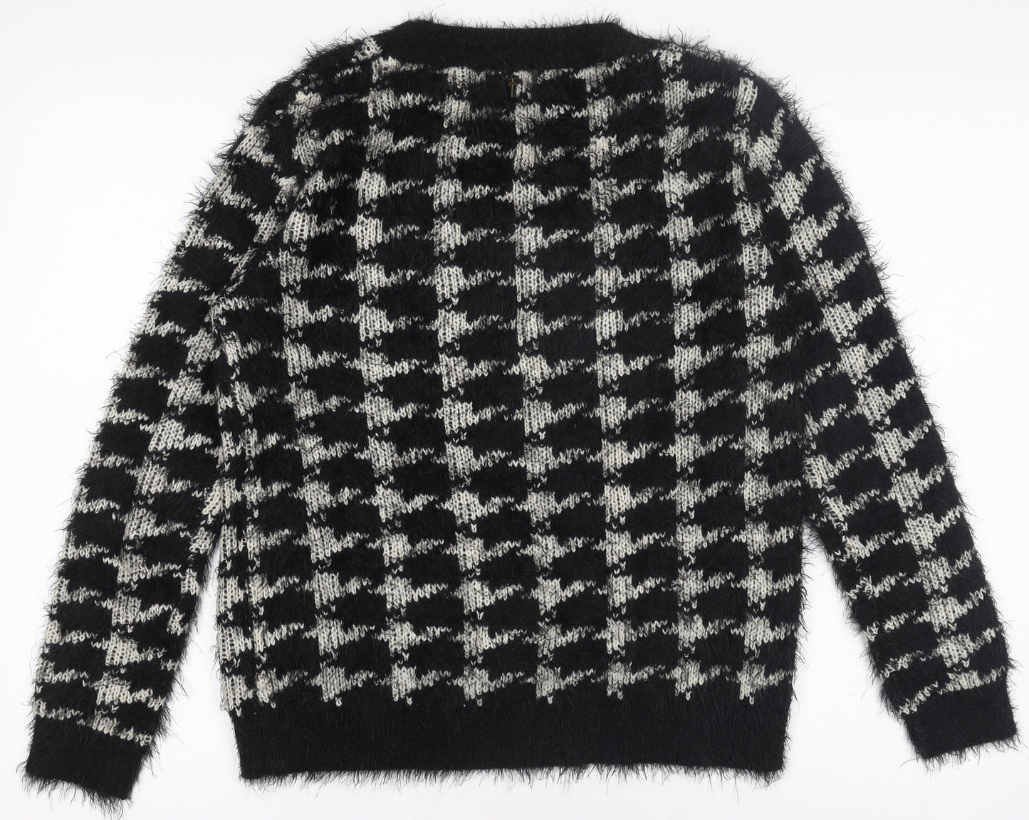Womens UK Size M Hate Cut Black Pullover Jumper