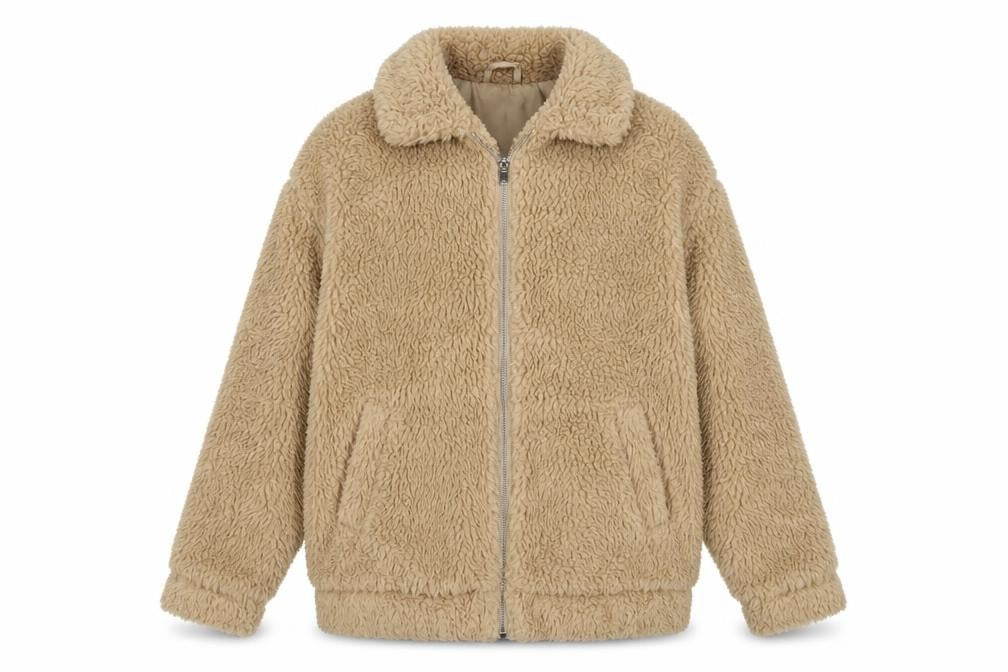 Womens UK Size 6 New Look Beige Bomber Jacket