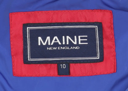 Womens UK Size 10 Maine New England Blue Anorak Coat
