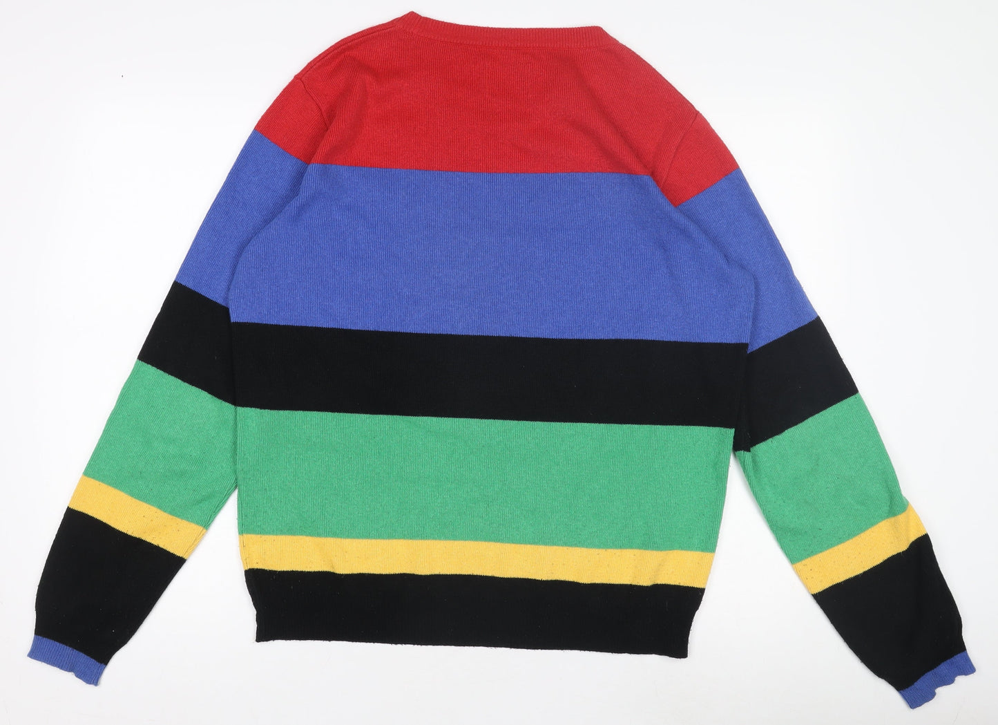 Shore Leave Men's Multicoloured Striped Cotton Acrylic Jumper M