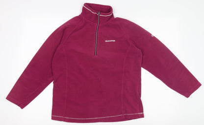 Craghoppers Womens Pink Fleece Pullover 1/2 Zip Sweatshirt Size M