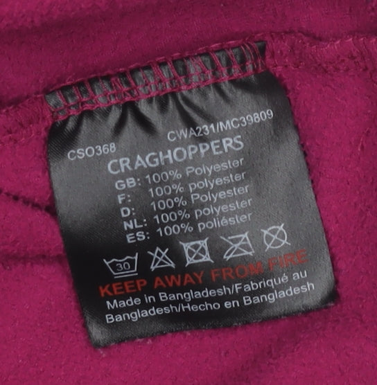Craghoppers Womens Pink Fleece Pullover 1/2 Zip Sweatshirt Size M