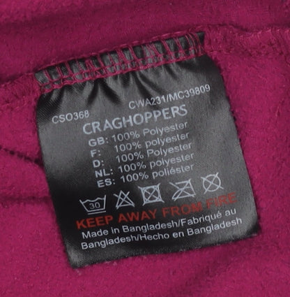 Craghoppers Womens Pink Fleece Pullover 1/2 Zip Sweatshirt Size M