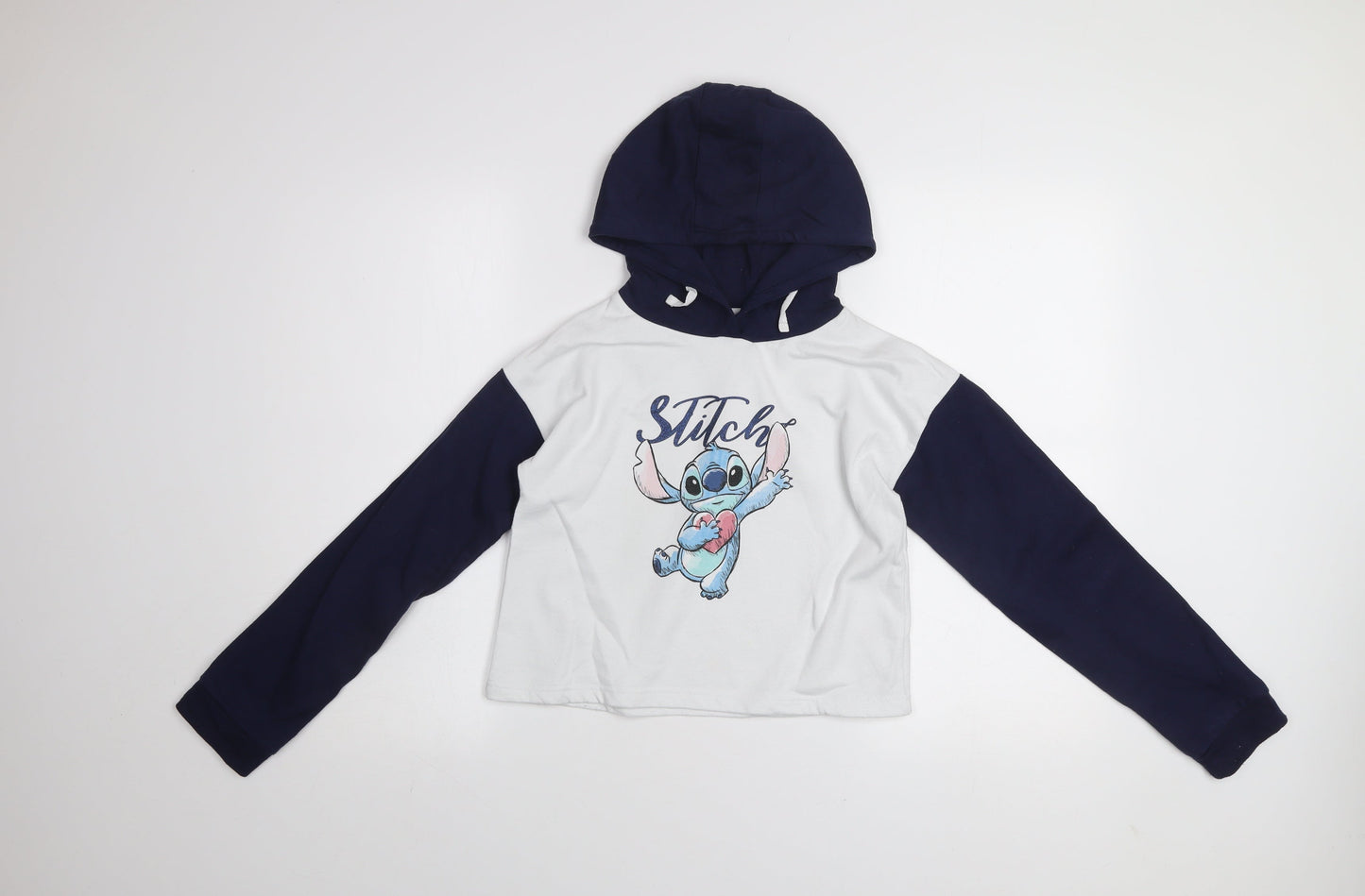 Girls UK Size 11-12 Years Disney White Pullover Hoodie