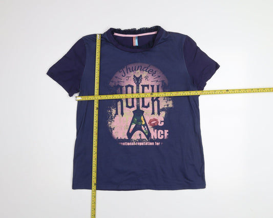 Womens UK Size M Culito from Spain Blue Basic T-Shirt