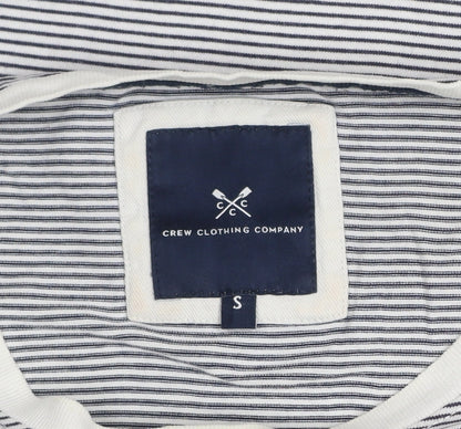 Crew Clothing Company Men's Blue Striped Cotton T-Shirt Size S