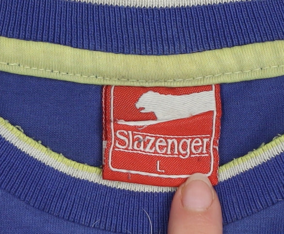 Slazenger Men's Blue Crew Neck Short Sleeve T-Shirt Size L