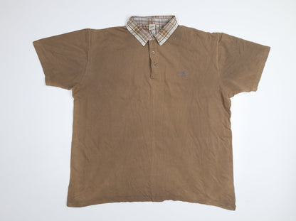 Cotton Traders Men's Beige 2XL Polo Shirt Short Sleeve 100% Cotton