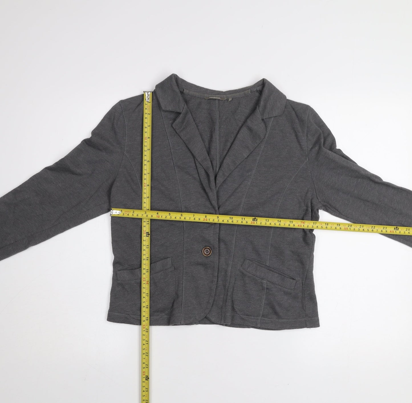 Womens UK Size M Sandwich Grey Basic Jacket
