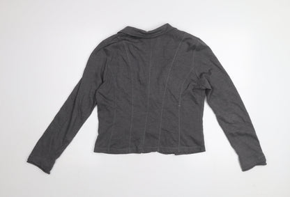 Womens UK Size M Sandwich Grey Basic Jacket