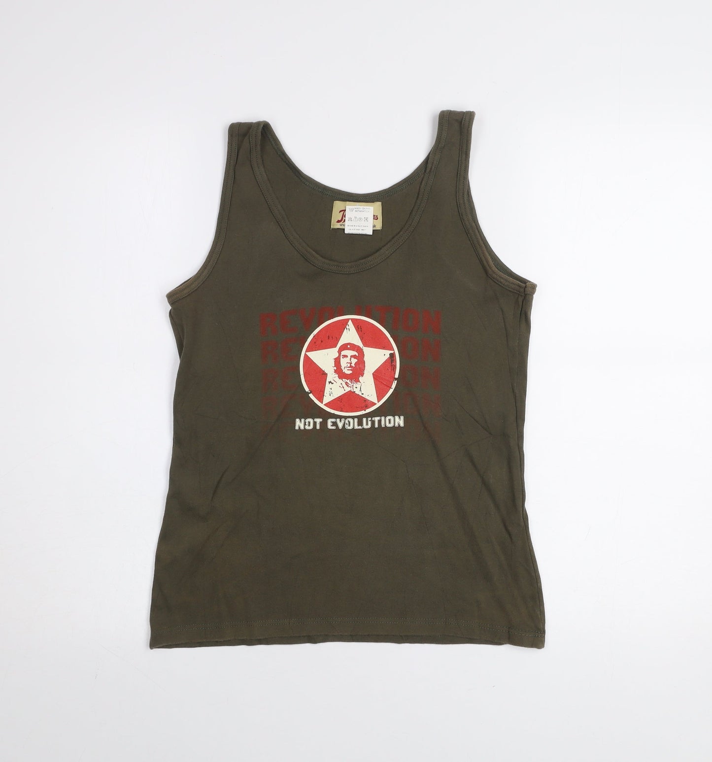 Joe Browns Women’s Green Tank Top Medium Cotton Graphic Print