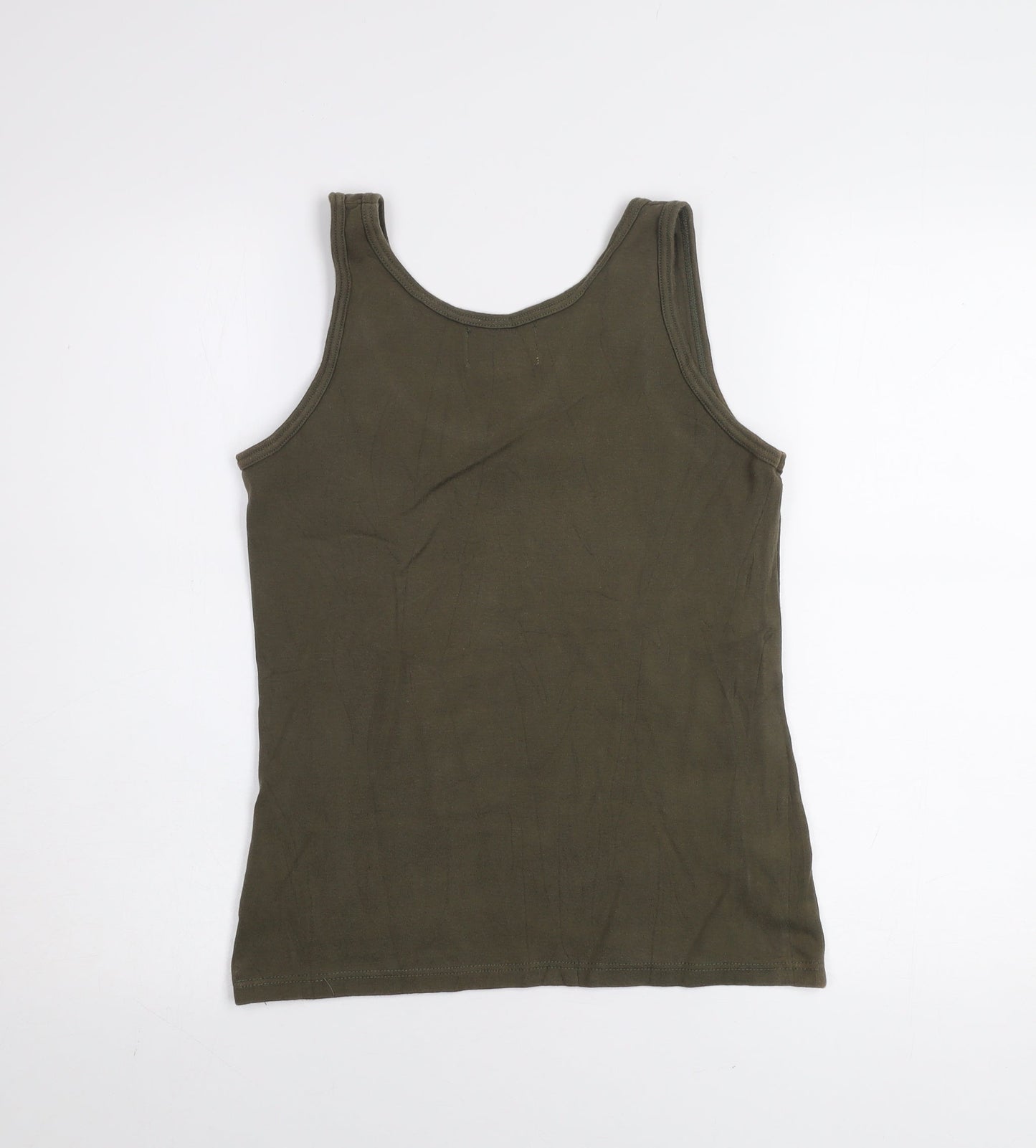 Joe Browns Women’s Green Tank Top Medium Cotton Graphic Print