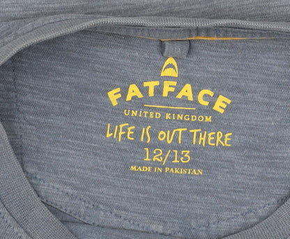 Boys UK Size 12-13 Years FatFace Blue Basic T-Shirt