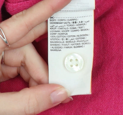 Superdry Men's Pink Classic Polo Shirt Size L Cotton Short Sleeve