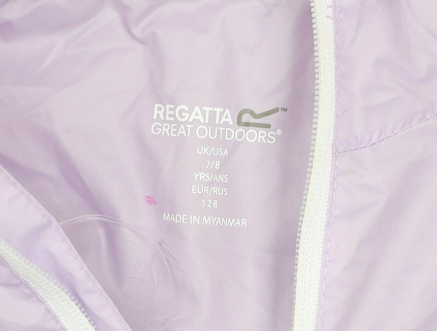 Girls UK Size 7-8 Years Regatta Purple Rain Coat