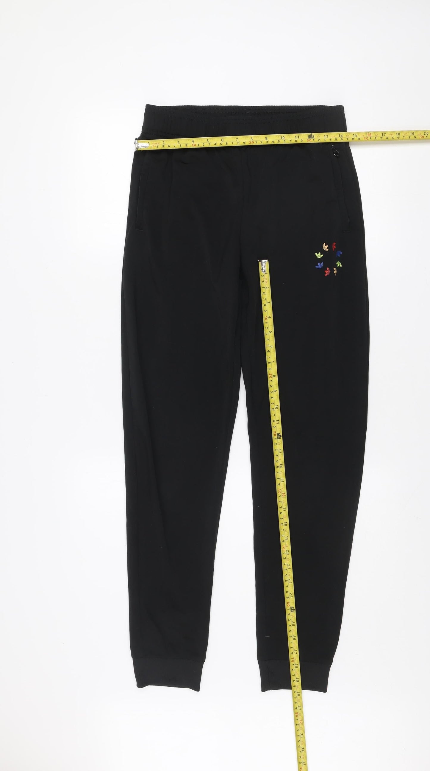 Adidas Boys Black 15-16 Years Jogger Activewear Trousers with Pockets