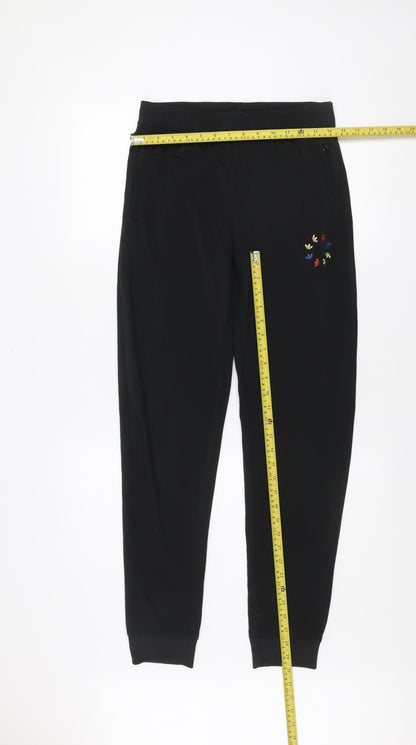 Adidas Boys Black 15-16 Years Jogger Activewear Trousers with Pockets