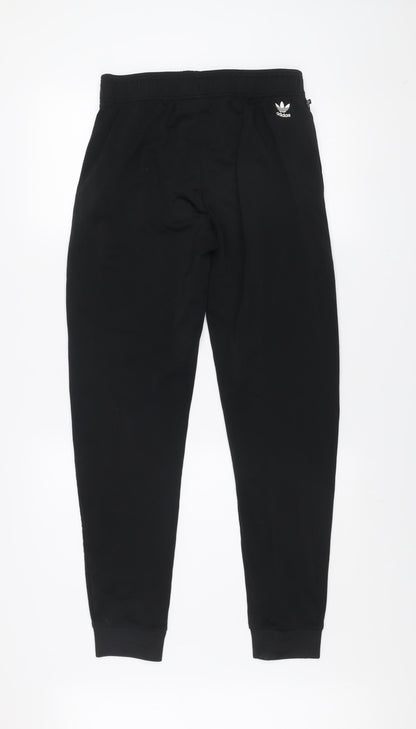 Adidas Boys Black 15-16 Years Jogger Activewear Trousers with Pockets