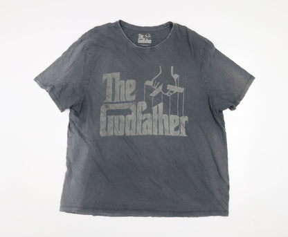 The Godfather Grey Graphic Print Men's 2XL Short Sleeve T-Shirt