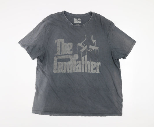 The Godfather Grey Graphic Print Men's 2XL Short Sleeve T-Shirt