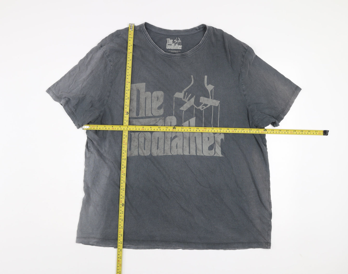 The Godfather Grey Graphic Print Men's 2XL Short Sleeve T-Shirt